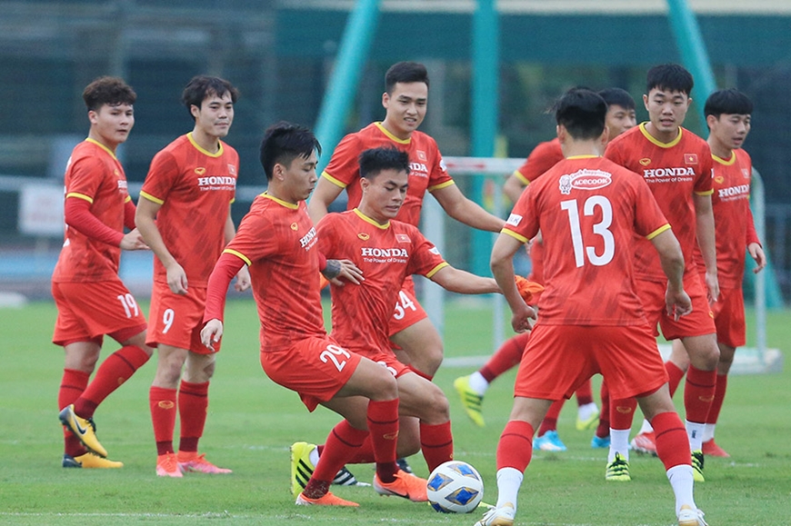 Các cầu thủ Việt Nam tham dự vòng loại World Cup 2022.